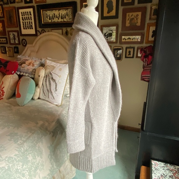 Boden Grey Mohair-Blend Open Front Cardigan - Picture 4 of 13